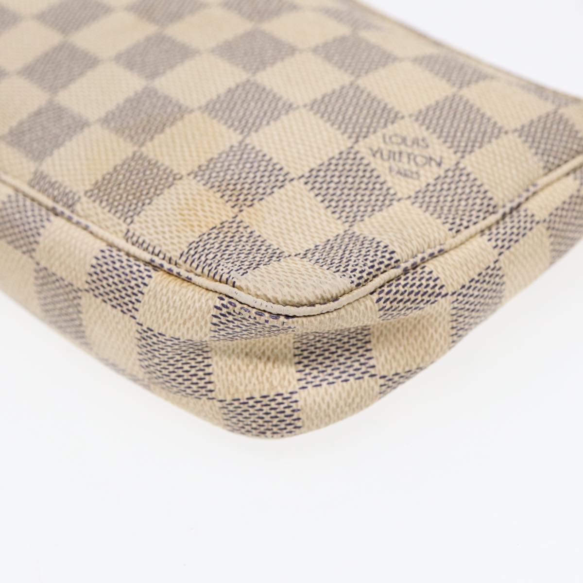 LOUIS VUITTON Damier Azur Pochette Accessoires Pouch N51986 LV Auth 84612