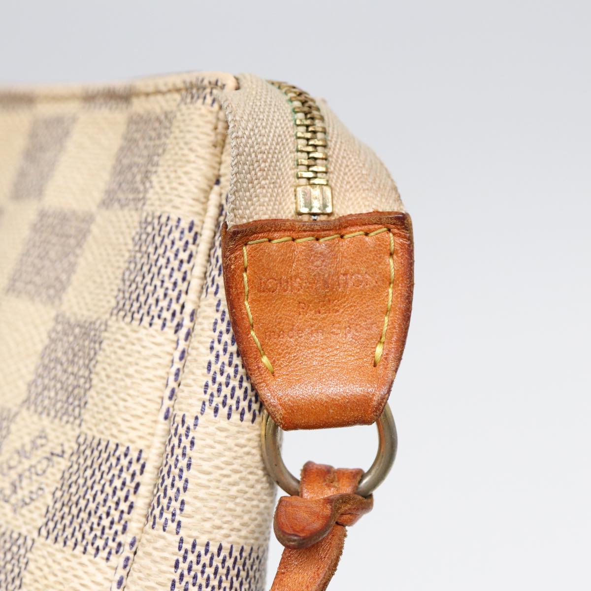 LOUIS VUITTON Damier Azur Pochette Accessoires Pouch N51986 LV Auth 84612