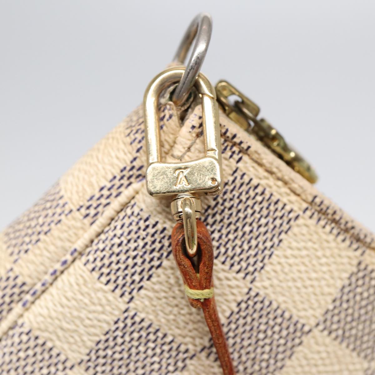 LOUIS VUITTON Damier Azur Pochette Accessoires Pouch N51986 LV Auth 84612