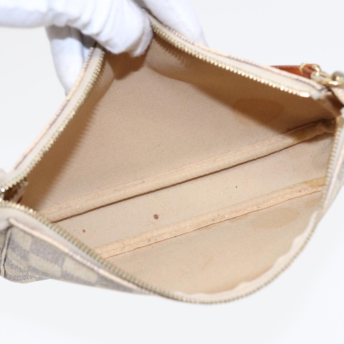 LOUIS VUITTON Damier Azur Pochette Accessoires Pouch N51986 LV Auth 84612