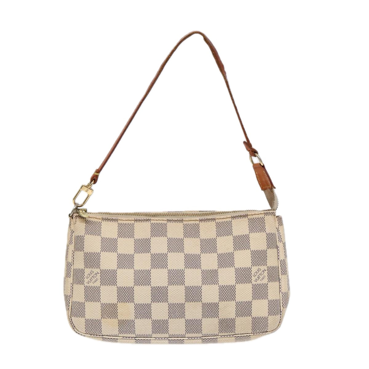 LOUIS VUITTON Damier Azur Pochette Accessoires Pouch N51986 LV Auth 84612