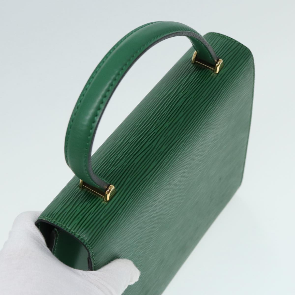 LOUIS VUITTON Epi Malesherbes Hand Bag Green M52374 LV Auth 84626
