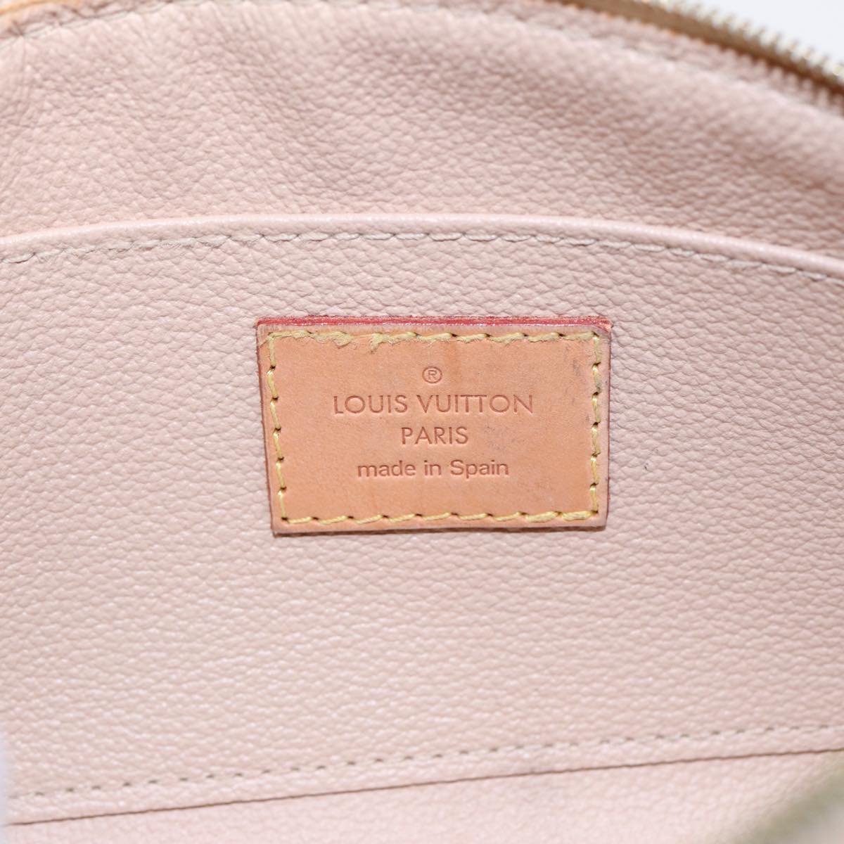LOUIS VUITTON Damier Azur Pochette Cosmetic PM Pouch N60024 LV Auth 84685