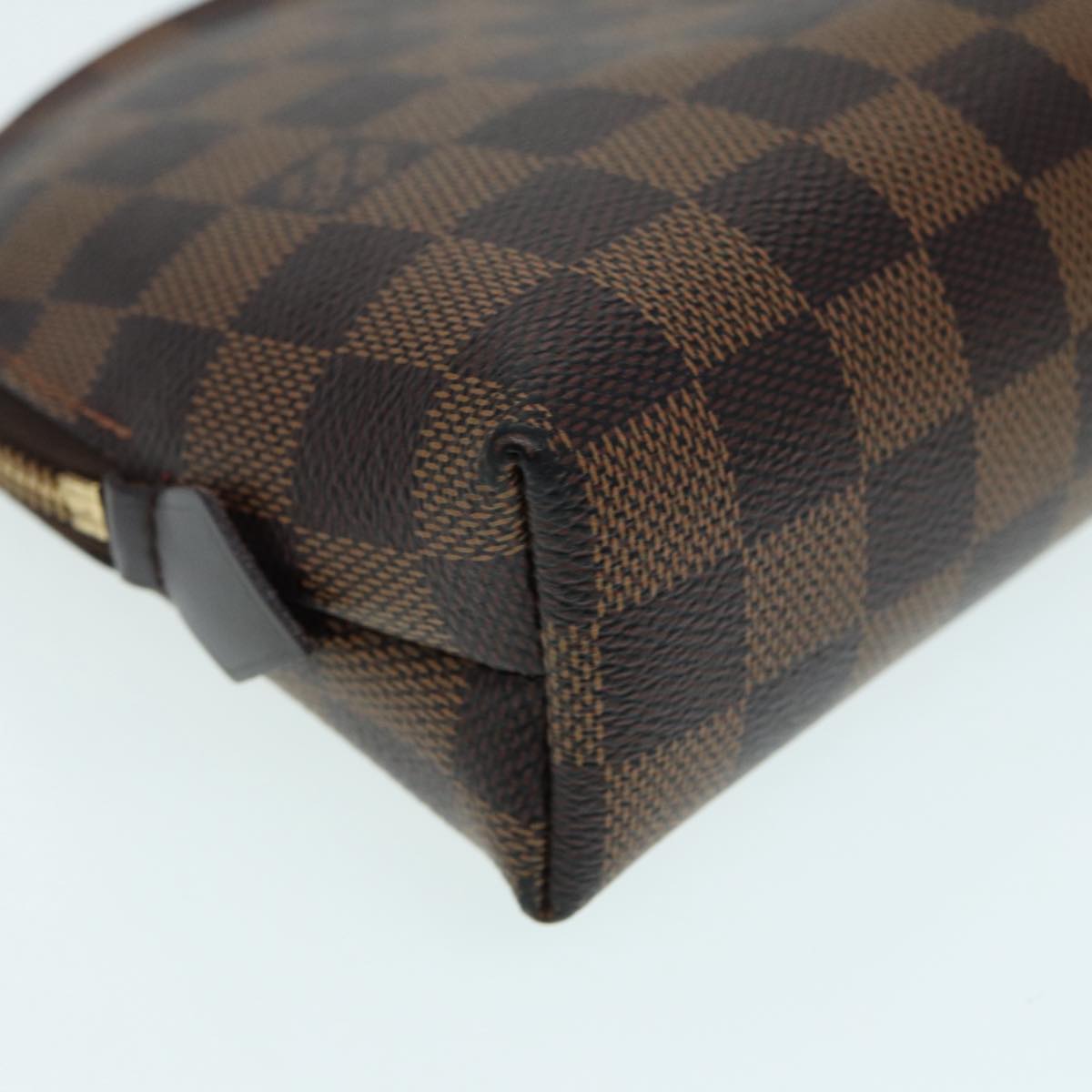 LOUIS VUITTON Damier Ebene Pochette Cosmetic GM Pouch N23345 LV Auth 84974