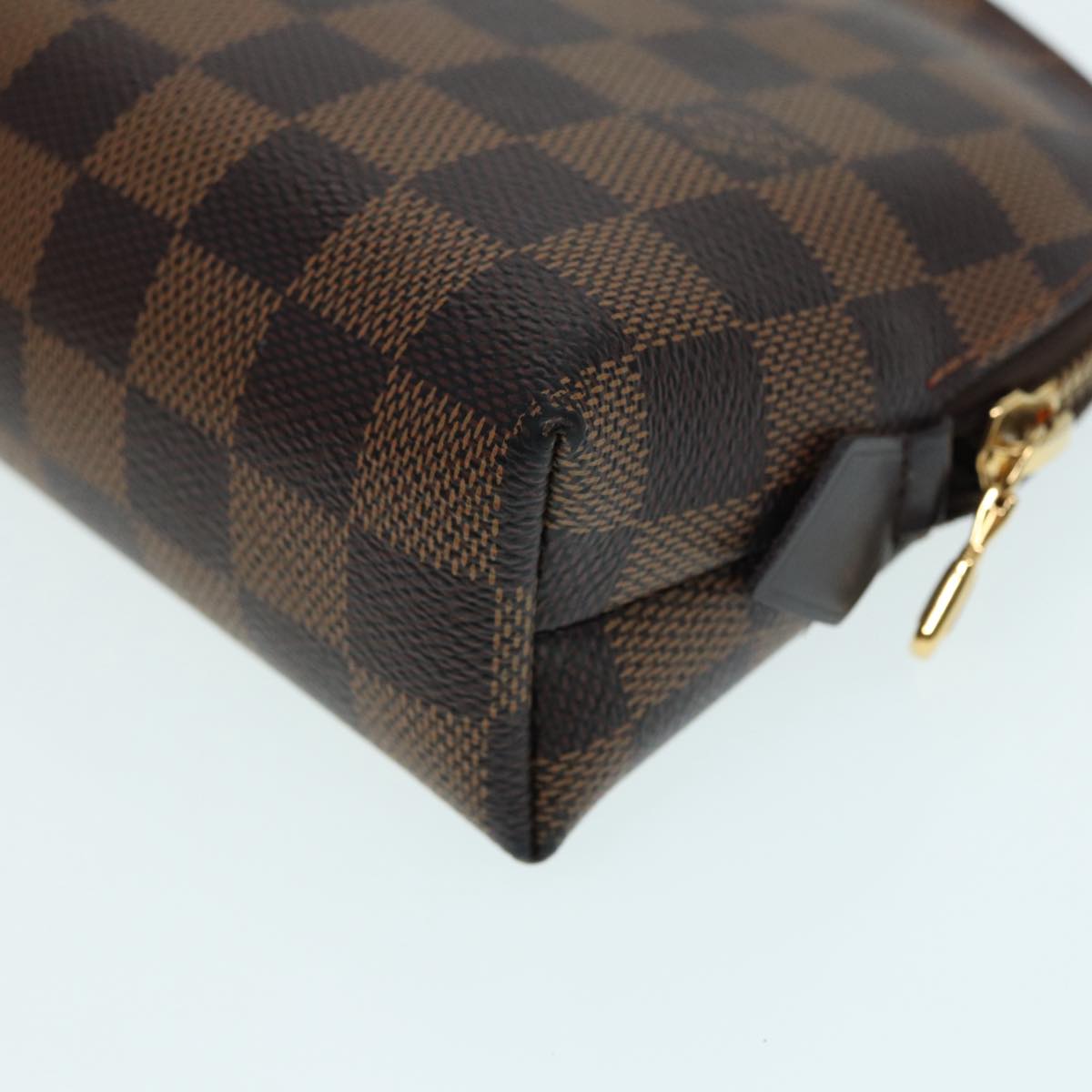 LOUIS VUITTON Damier Ebene Pochette Cosmetic GM Pouch N23345 LV Auth 84974