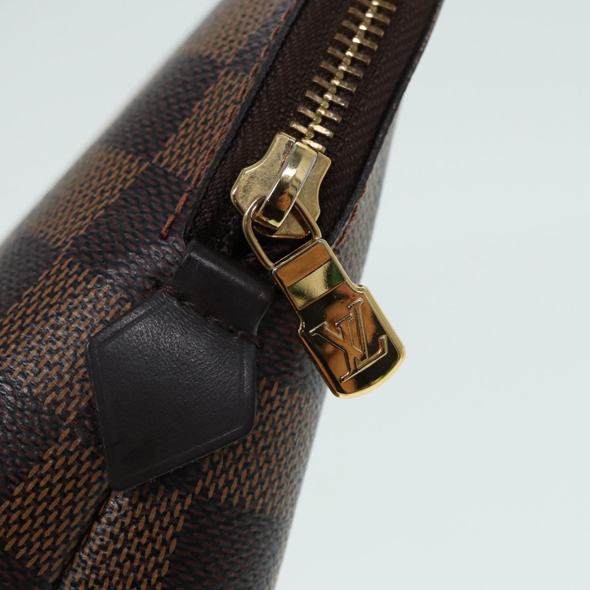 LOUIS VUITTON Damier Ebene Pochette Cosmetic GM Pouch N23345 LV Auth 84974