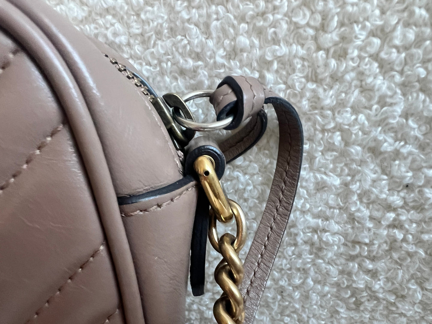 Gucci GG Dusty Pink Marmont Mini Shoulder Bag (RRP £1,360)