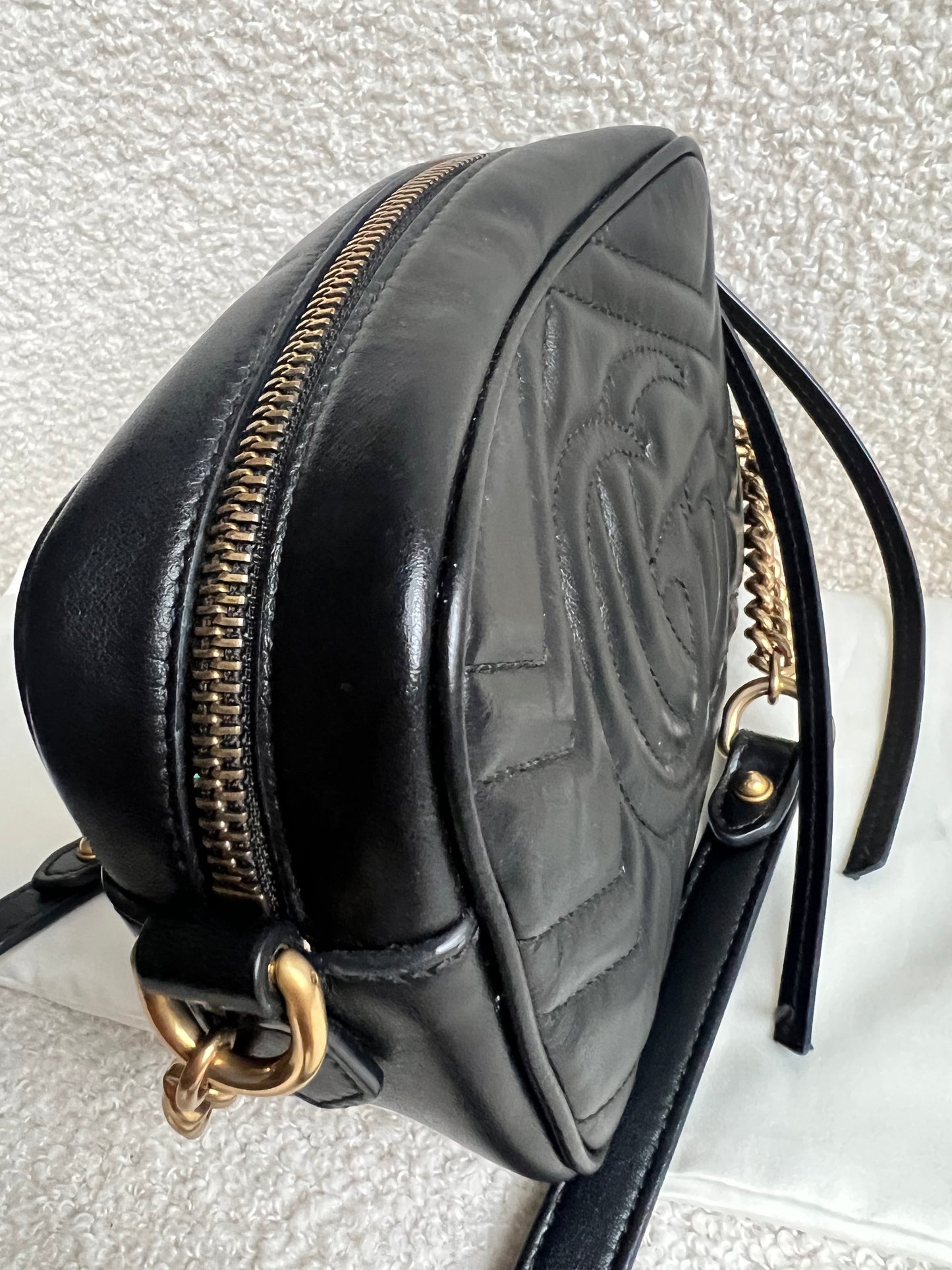 Gucci GG Black Marmont Mini Shoulder Bag (RRP £1,360)