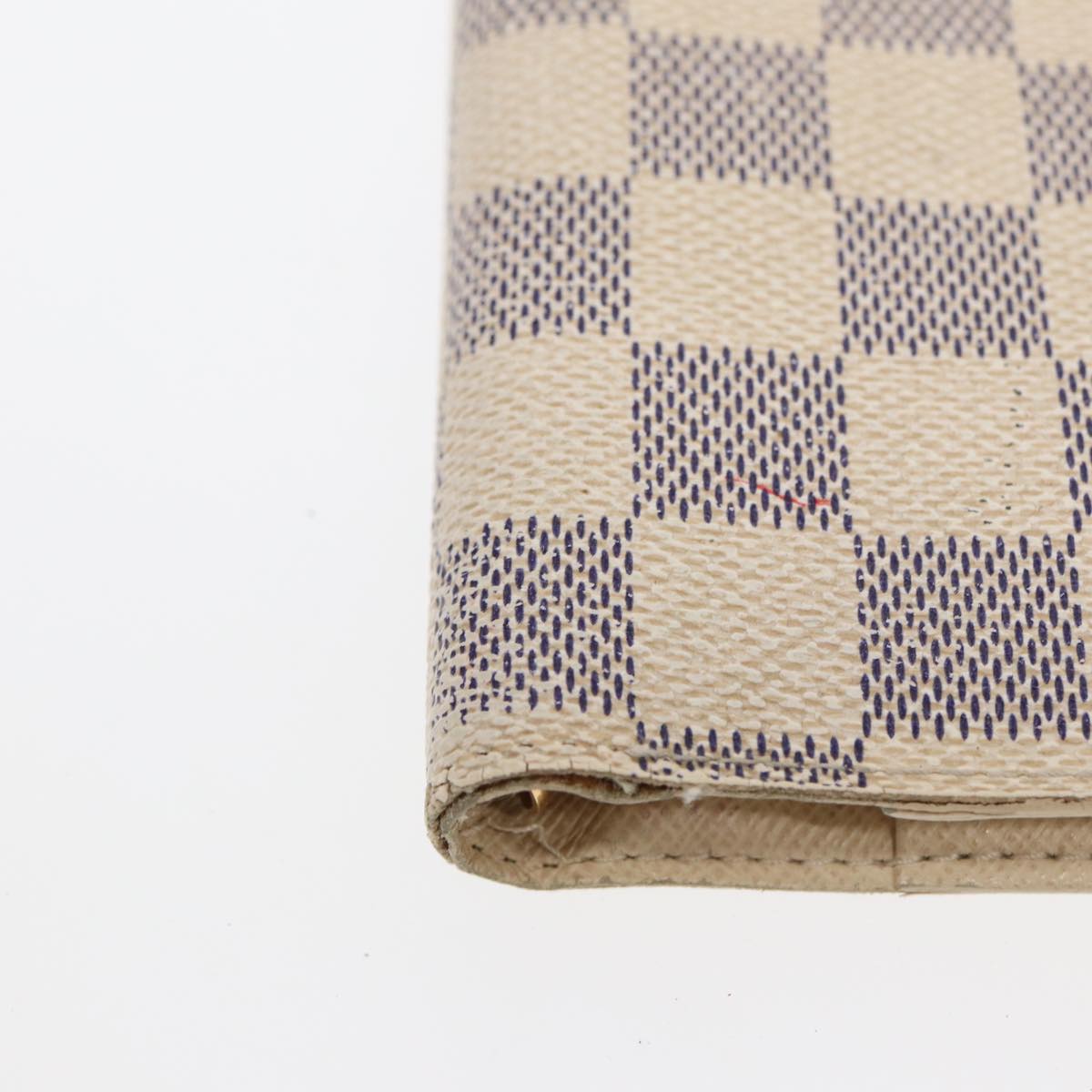 LOUIS VUITTON Damier Azur Agenda PM Day Planner Cover R20706 LV Auth 85177