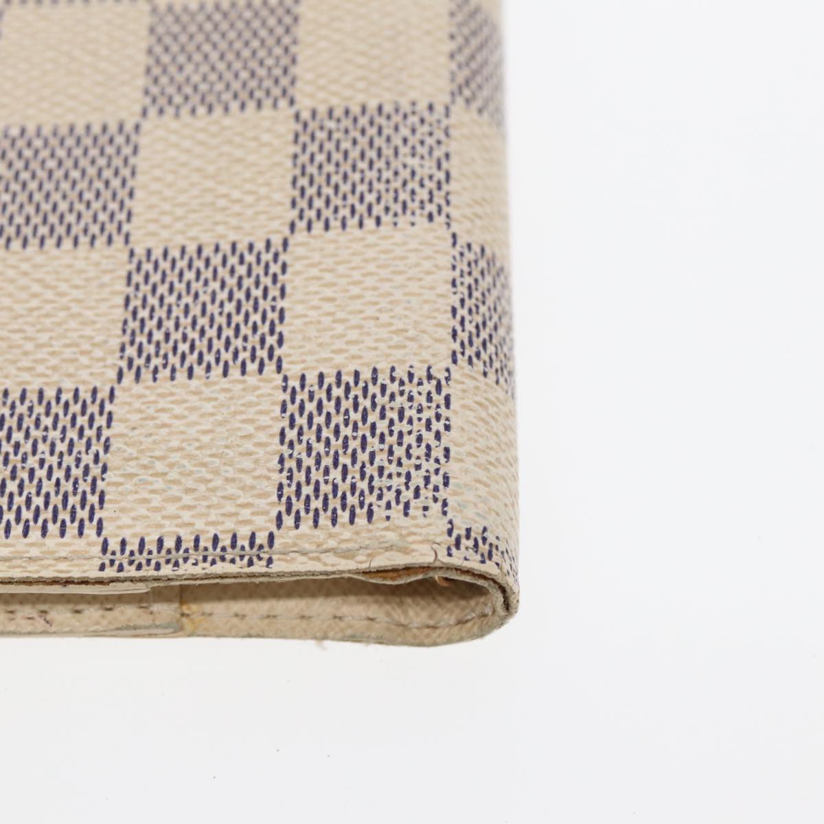 LOUIS VUITTON Damier Azur Agenda PM Day Planner Cover R20706 LV Auth 85177
