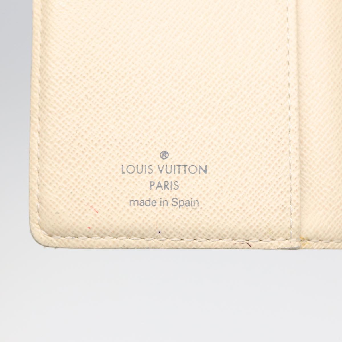 LOUIS VUITTON Damier Azur Agenda PM Day Planner Cover R20706 LV Auth 85177