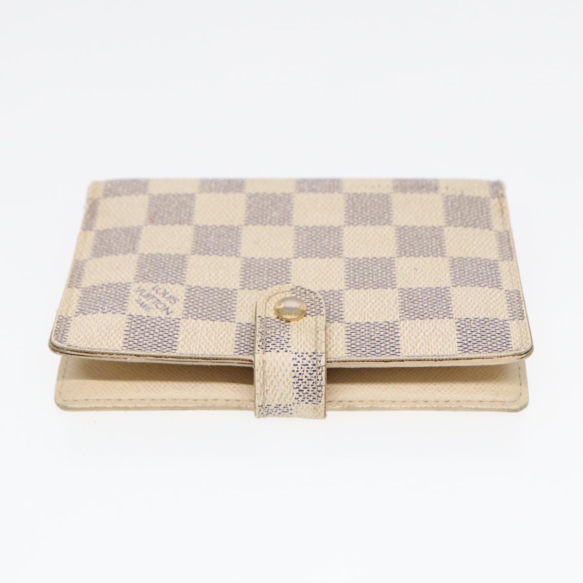 LOUIS VUITTON Damier Azur Agenda PM Day Planner Cover R20706 LV Auth 85177