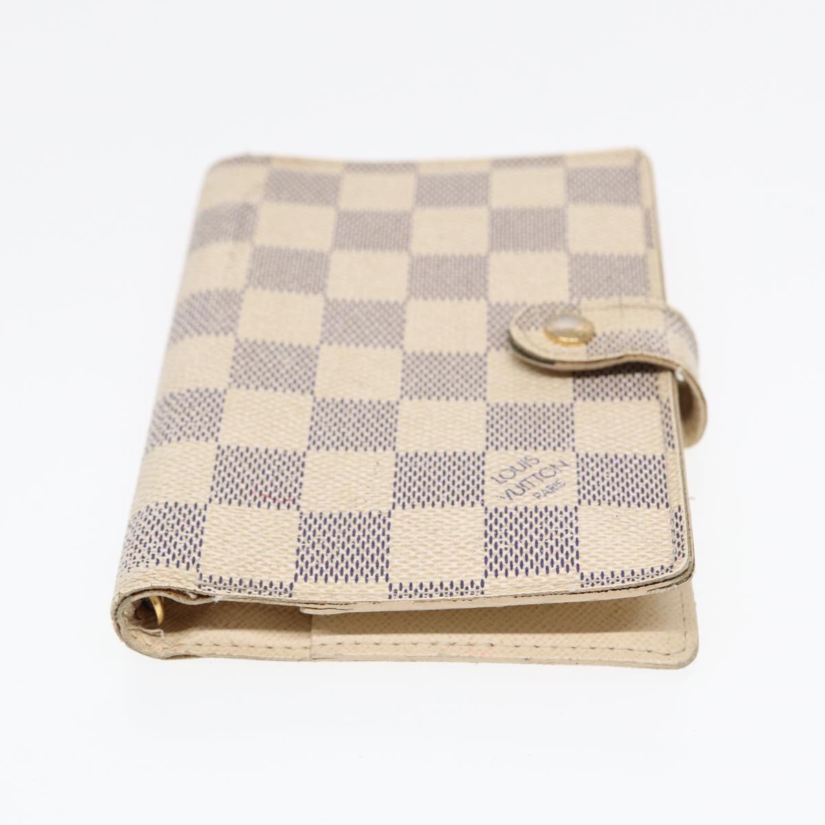 LOUIS VUITTON Damier Azur Agenda PM Day Planner Cover R20706 LV Auth 85177