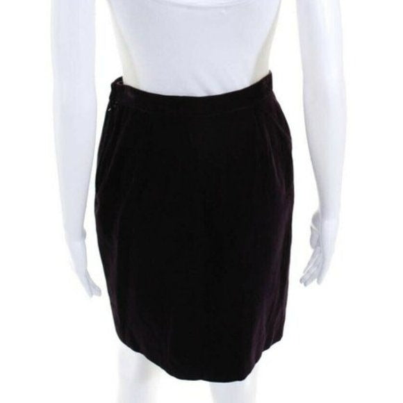 Early Vintage Gucci Purple Velvet Pencil Skirt
