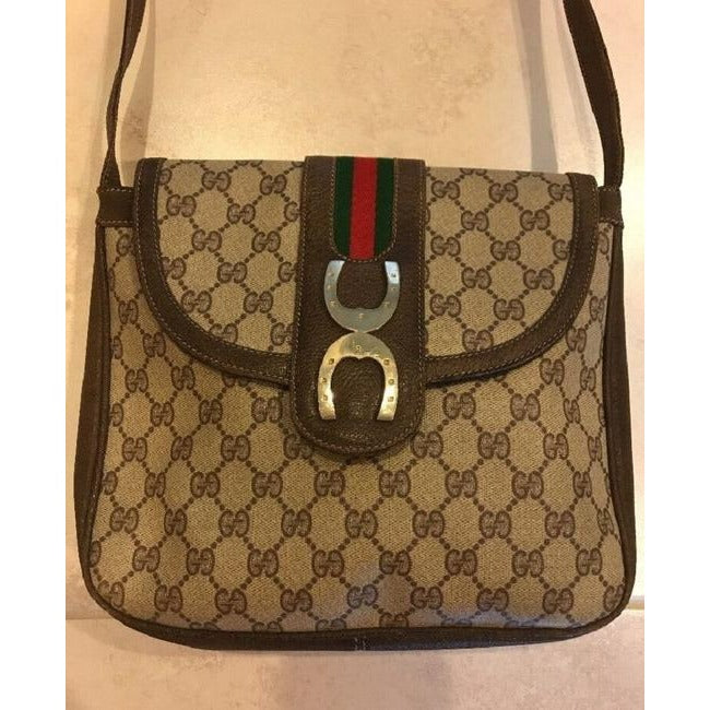 Gucci Ophidia Top Handle Tote Gg Supreme Shelly Stripe Shades Of Brown With Large G Logo Print Leath