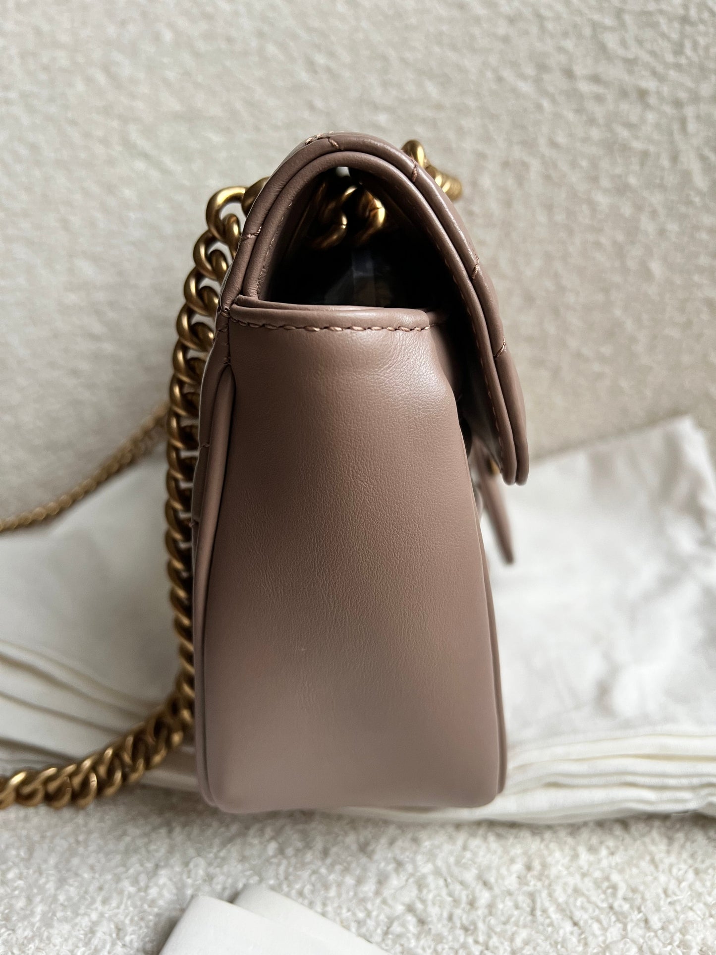 Gucci GG Dusty Pink Marmont Small Shoulder Bag (RRP £2070)