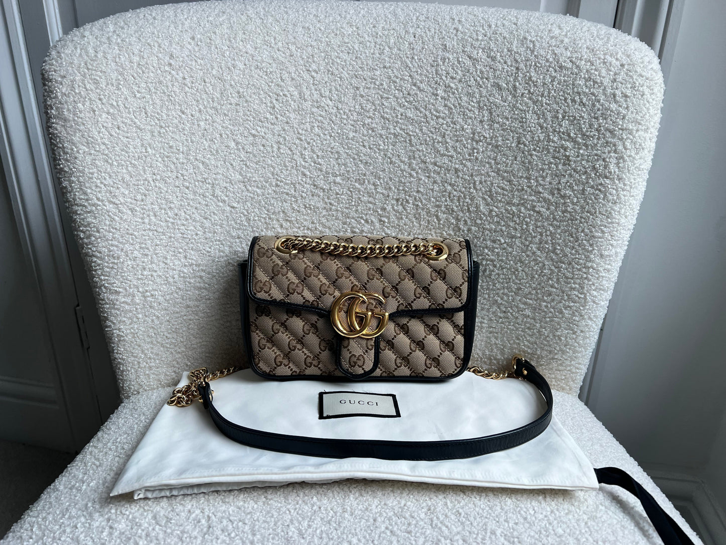 Gucci GG Beige Marmont Mini Shoulder Bag (RRP £1,470)