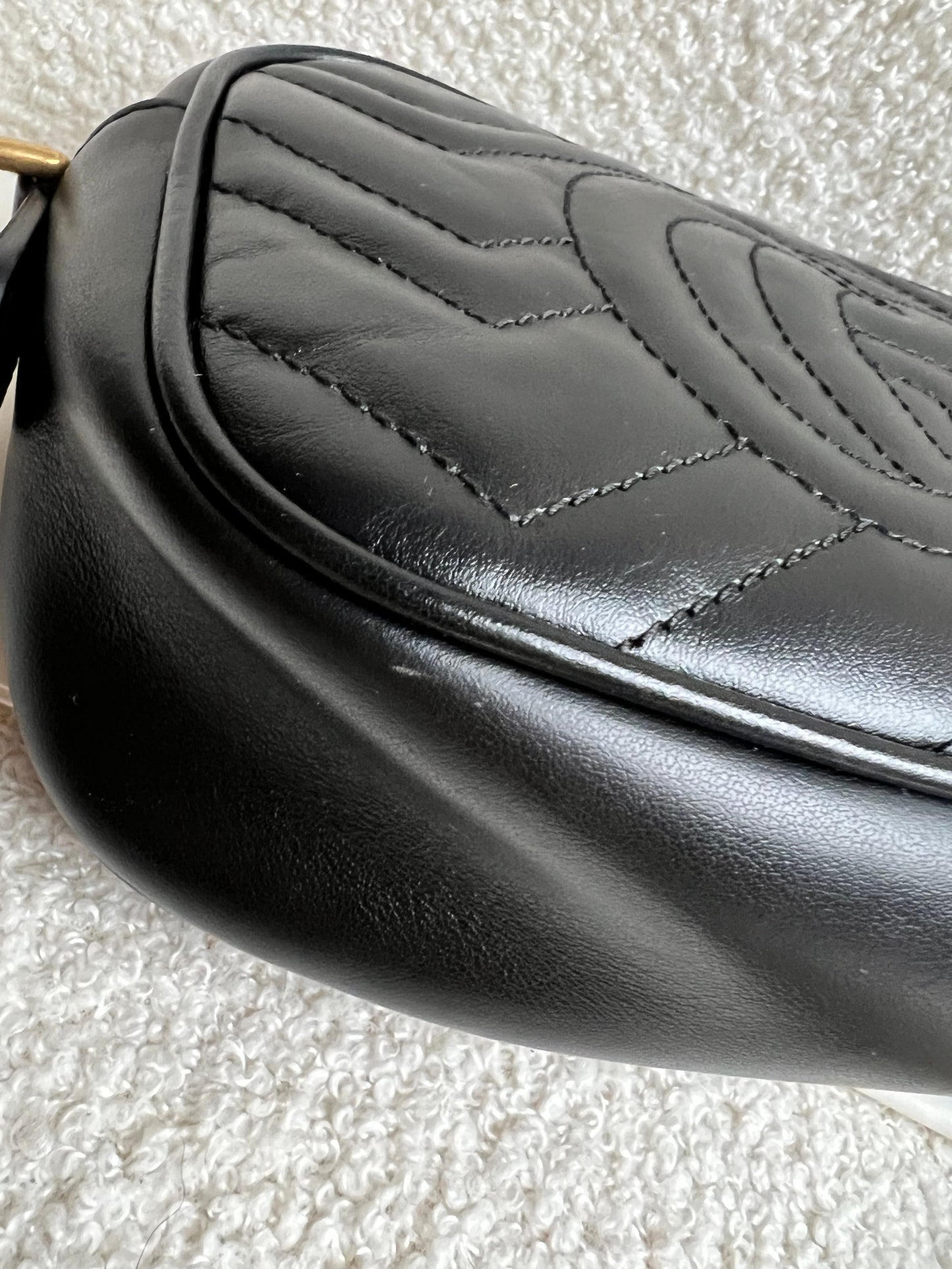 Gucci GG Black Marmont Mini Shoulder Bag (RRP £1,360)