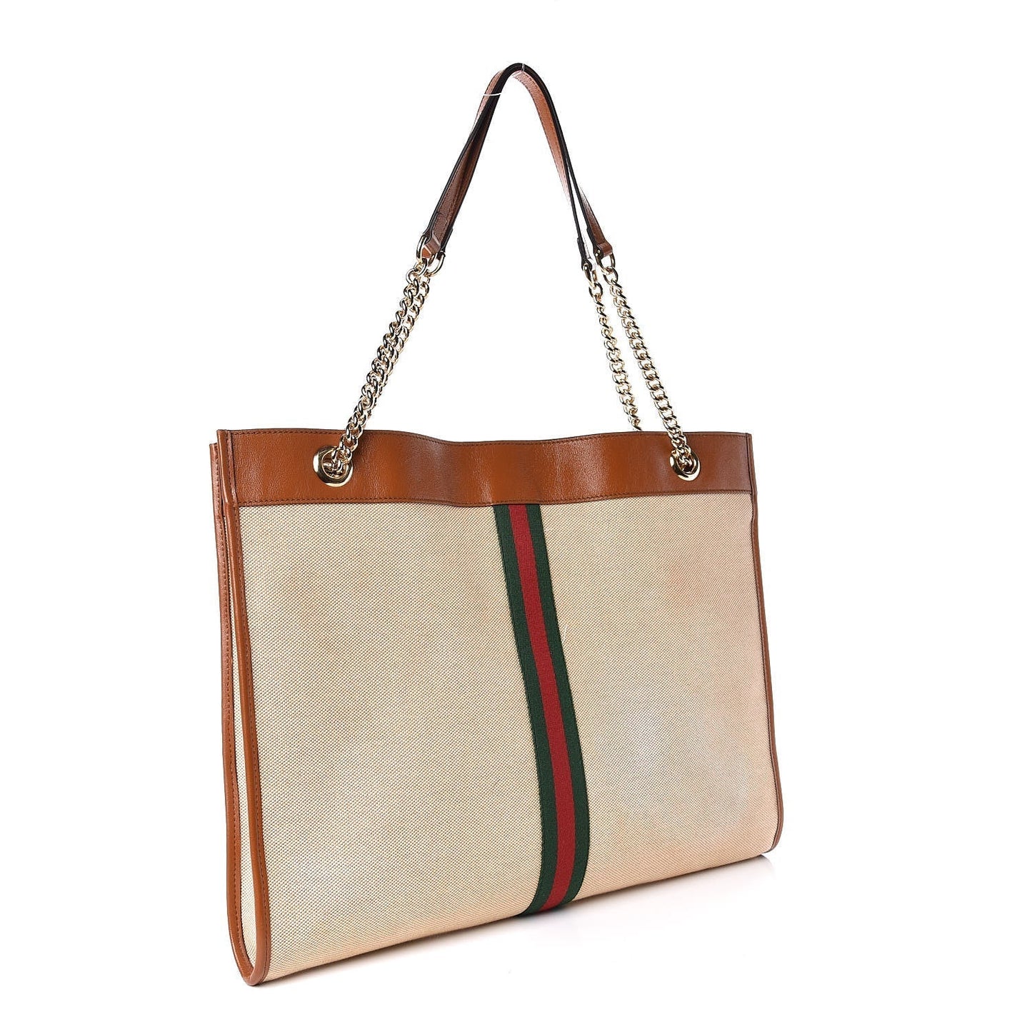 Gucci Rajah Large Canvas Tote Bag in Beige