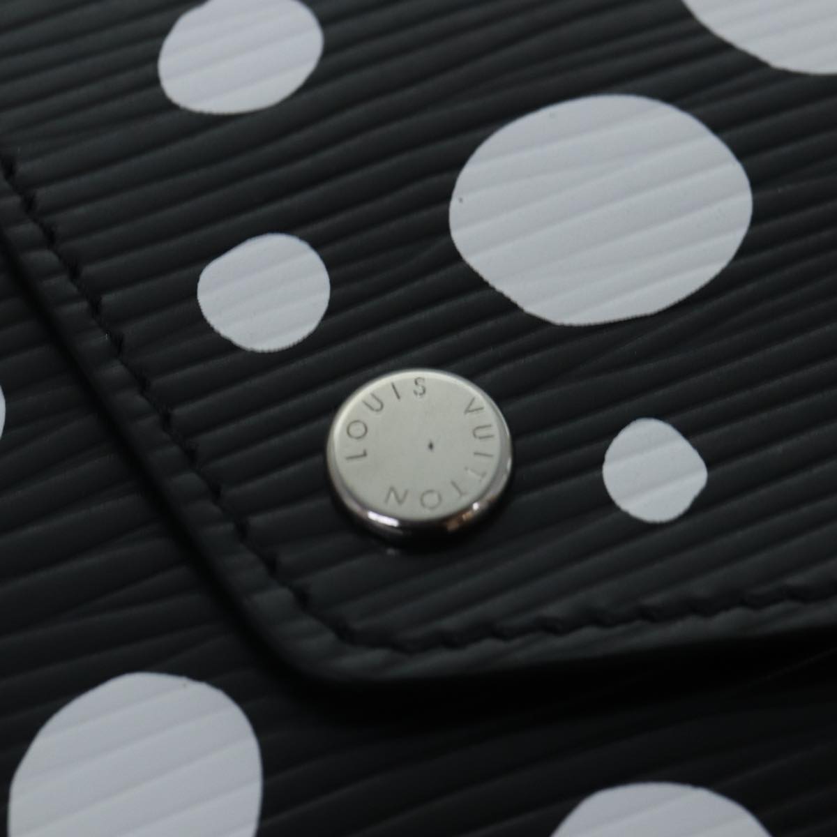 LOUIS VUITTON Epi Yayoi Kusama Pochette Kirigami Pouch Black M81959 Auth 86284S
