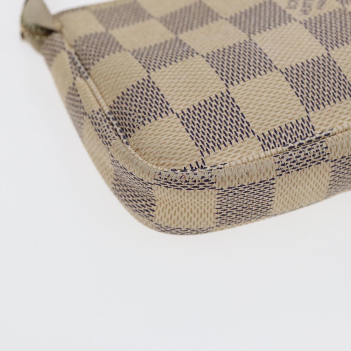 LOUIS VUITTON Damier Azur Mini Pochette Accessoires Pouch N63005 LV Auth 86460