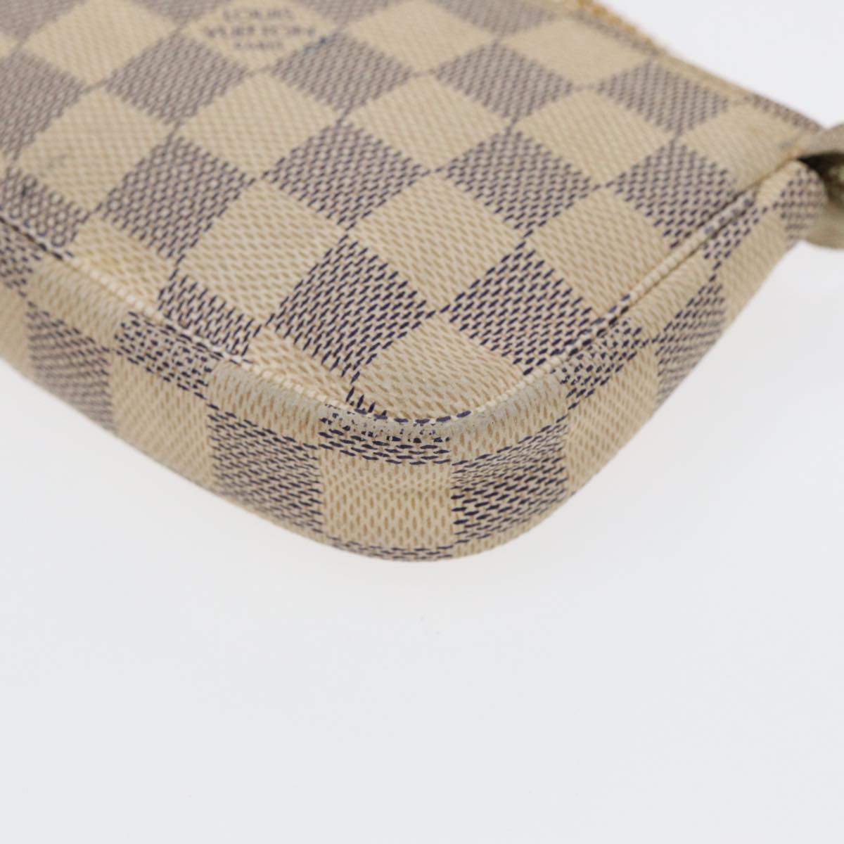 LOUIS VUITTON Damier Azur Mini Pochette Accessoires Pouch N63005 LV Auth 86460