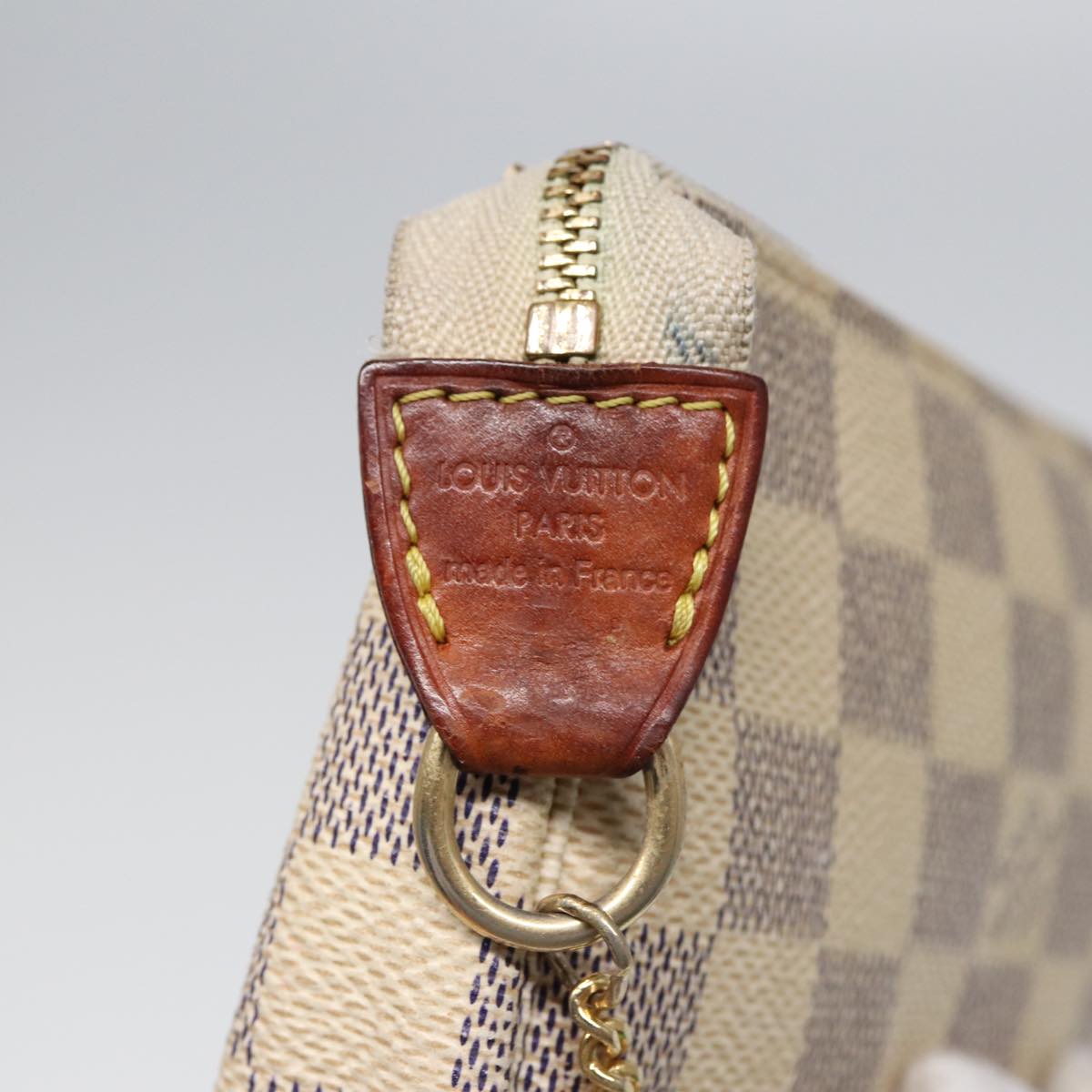 LOUIS VUITTON Damier Azur Mini Pochette Accessoires Pouch N63005 LV Auth 86460