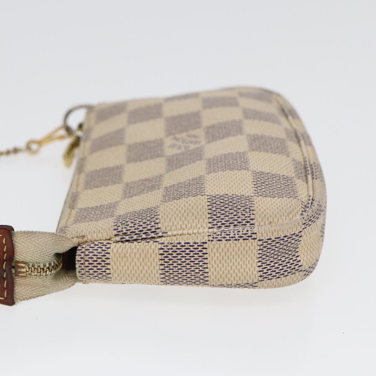 LOUIS VUITTON Damier Azur Mini Pochette Accessoires Pouch N63005 LV Auth 86460