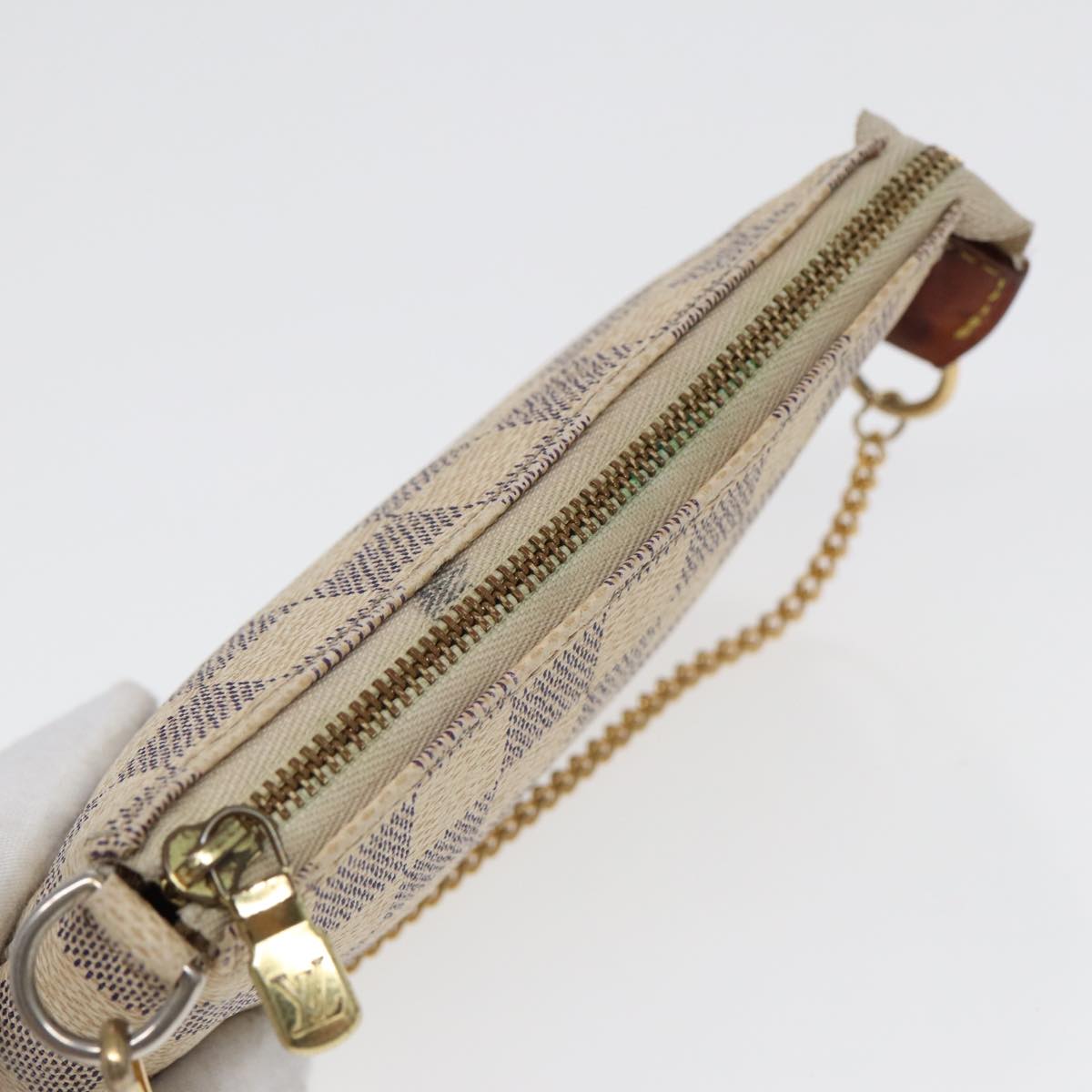 LOUIS VUITTON Damier Azur Mini Pochette Accessoires Pouch N63005 LV Auth 86460