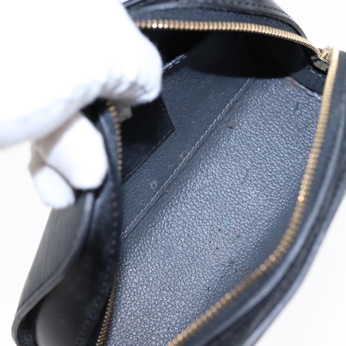 LOUIS VUITTON Epi Dauphine PM Pouch Black M48442 LV Auth 86512