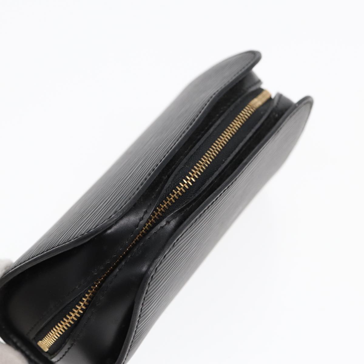 LOUIS VUITTON Epi Dauphine PM Pouch Black M48442 LV Auth 86512
