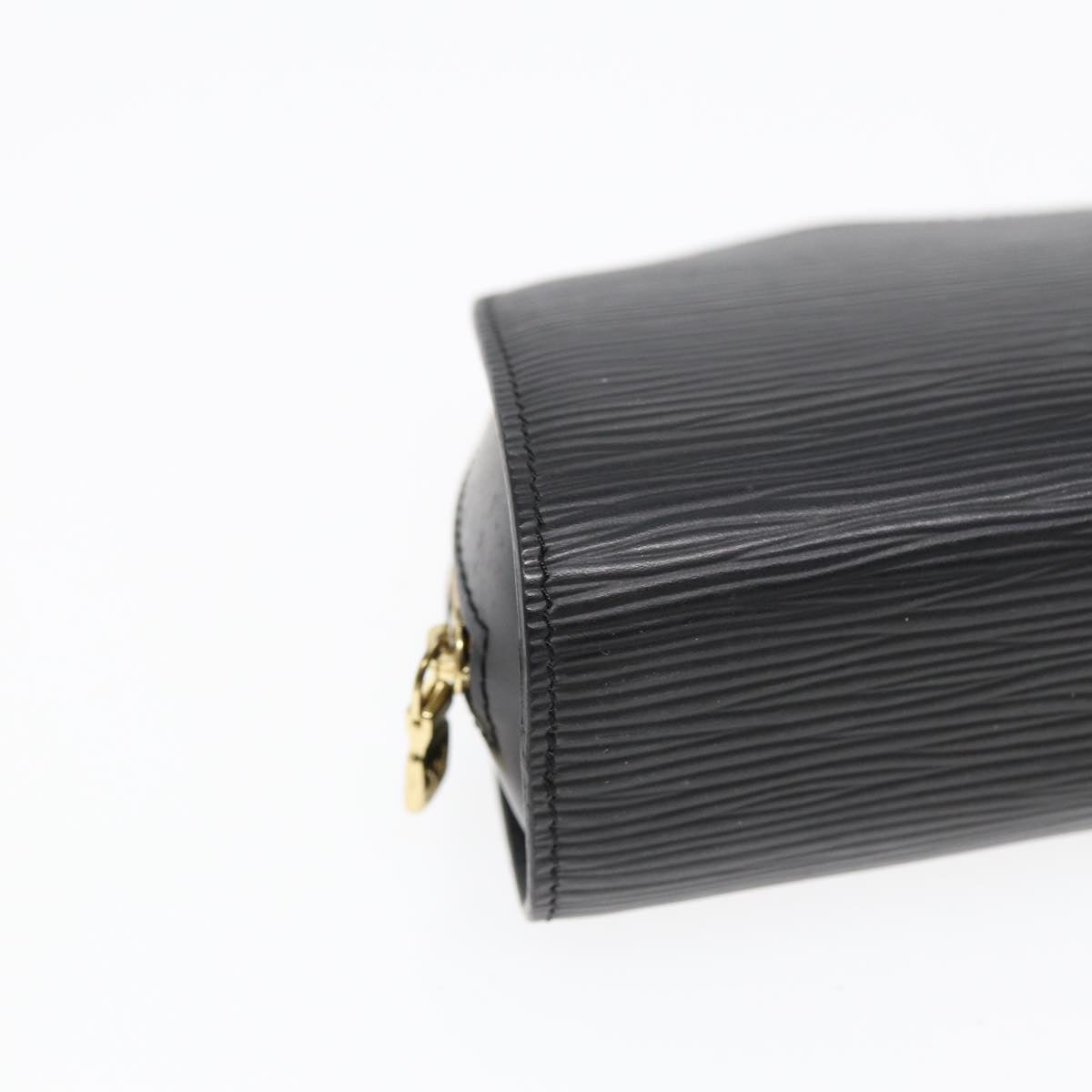 LOUIS VUITTON Epi Dauphine PM Pouch Black M48442 LV Auth 86512