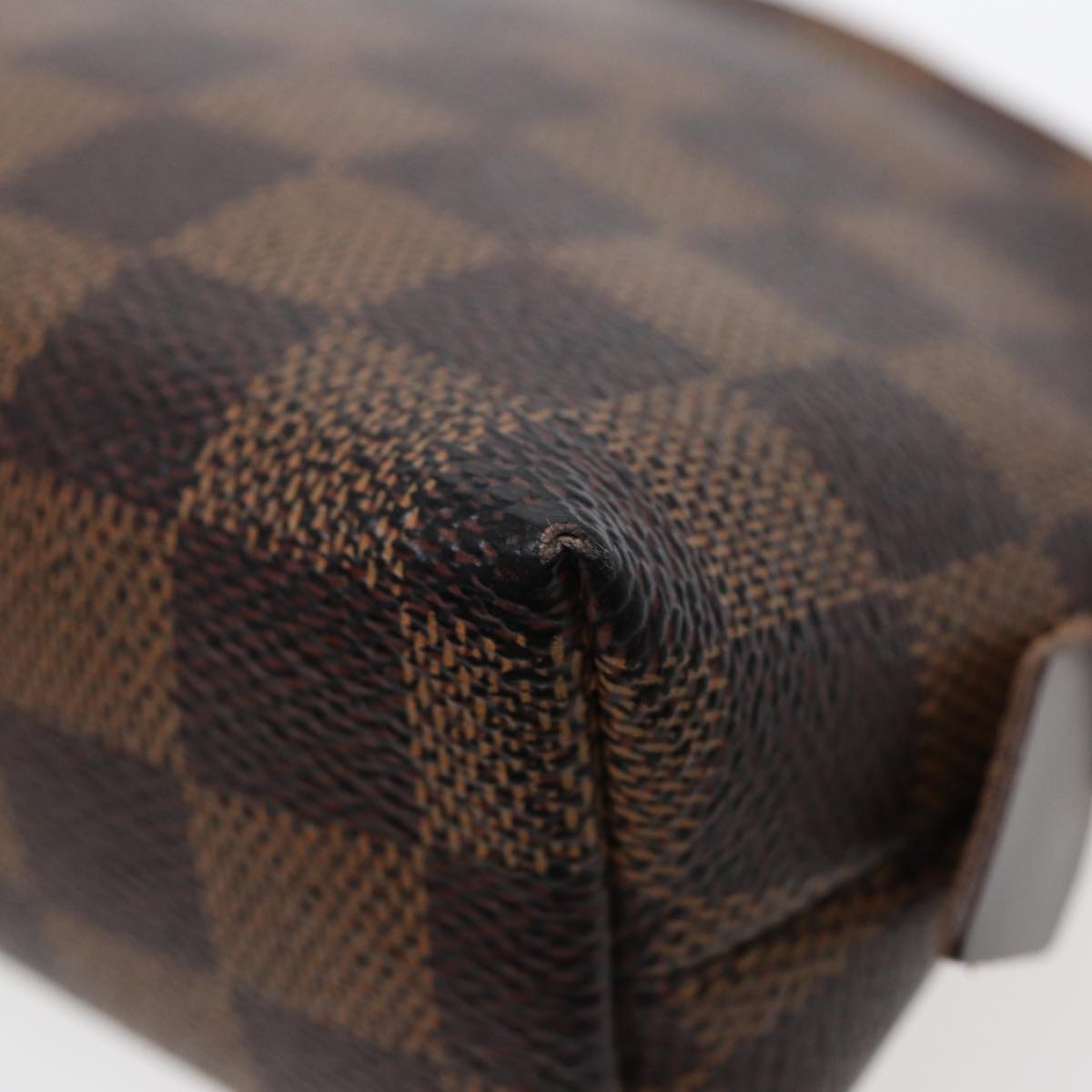 LOUIS VUITTON Damier Ebene Pochette Cosmetic PM Pouch N47516 LV Auth 86814