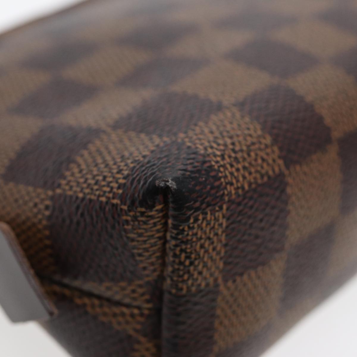 LOUIS VUITTON Damier Ebene Pochette Cosmetic PM Pouch N47516 LV Auth 86814