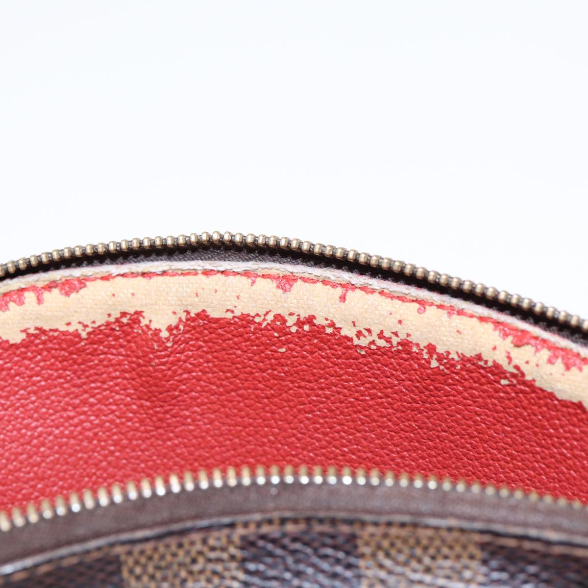 LOUIS VUITTON Damier Ebene Pochette Cosmetic PM Pouch N47516 LV Auth 86814