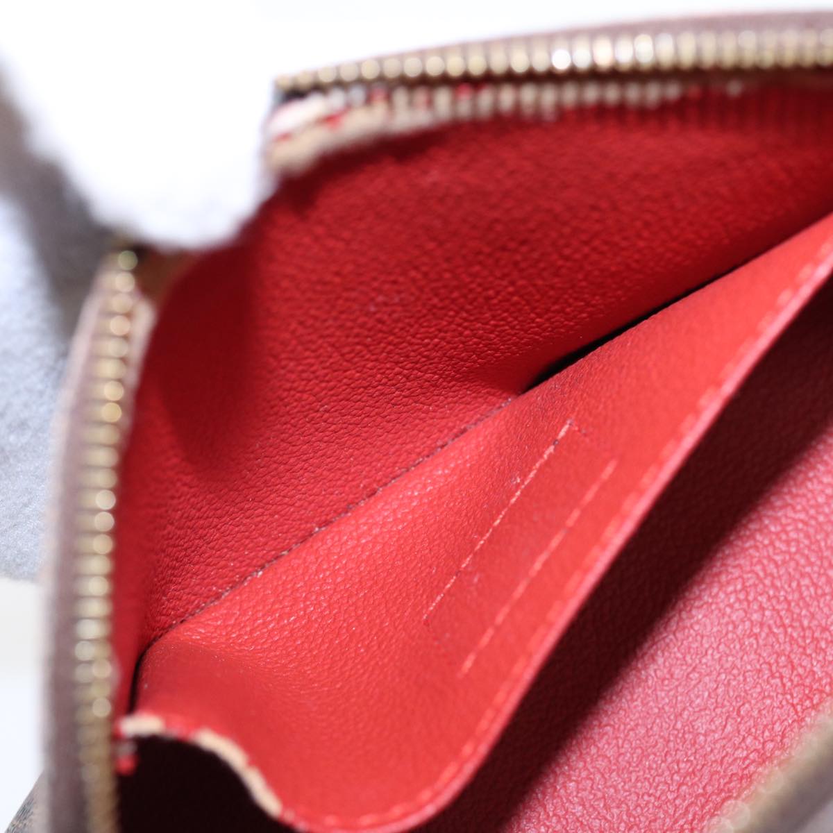 LOUIS VUITTON Damier Ebene Pochette Cosmetic PM Pouch N47516 LV Auth 86814