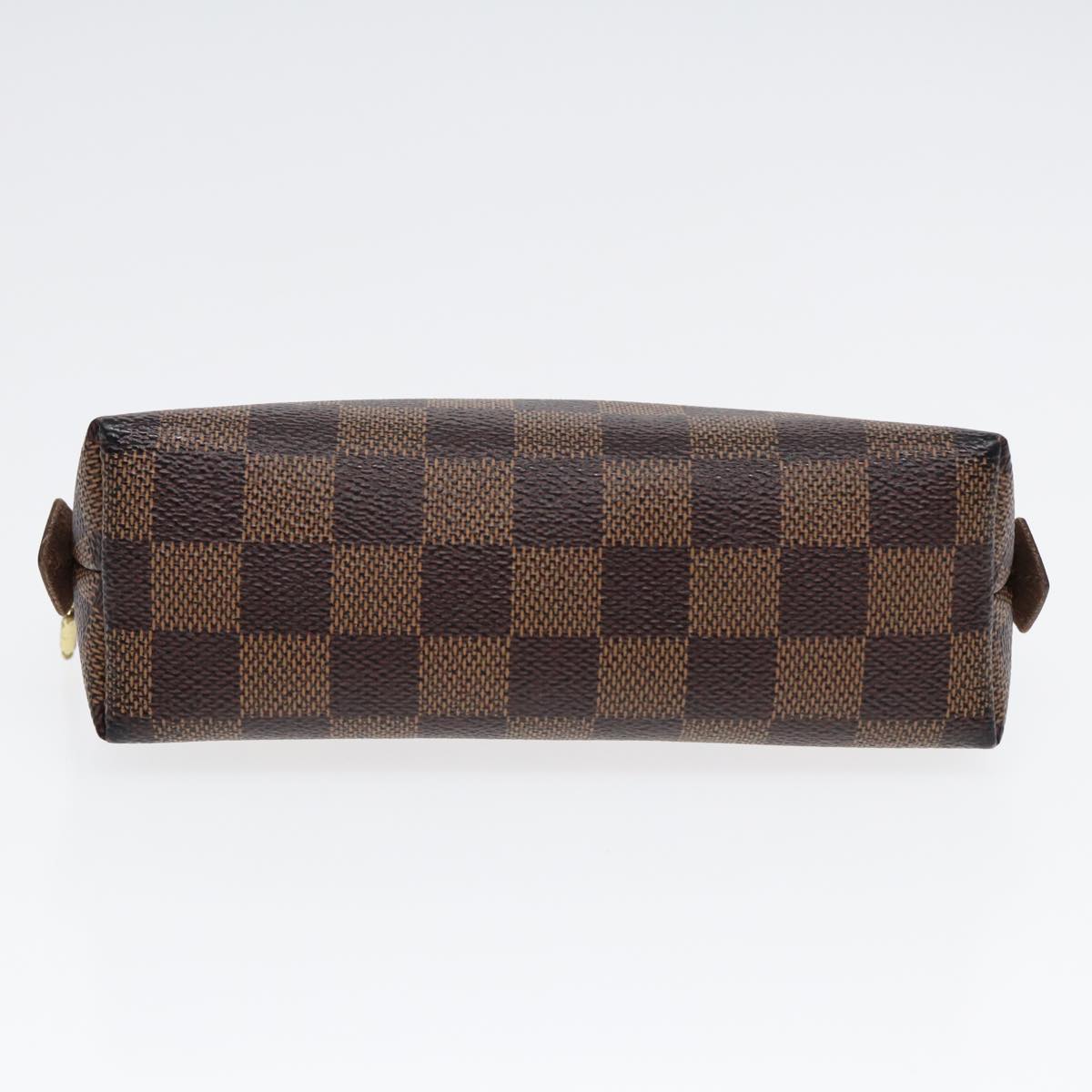 LOUIS VUITTON Damier Ebene Pochette Cosmetic PM Pouch N47516 LV Auth 86814