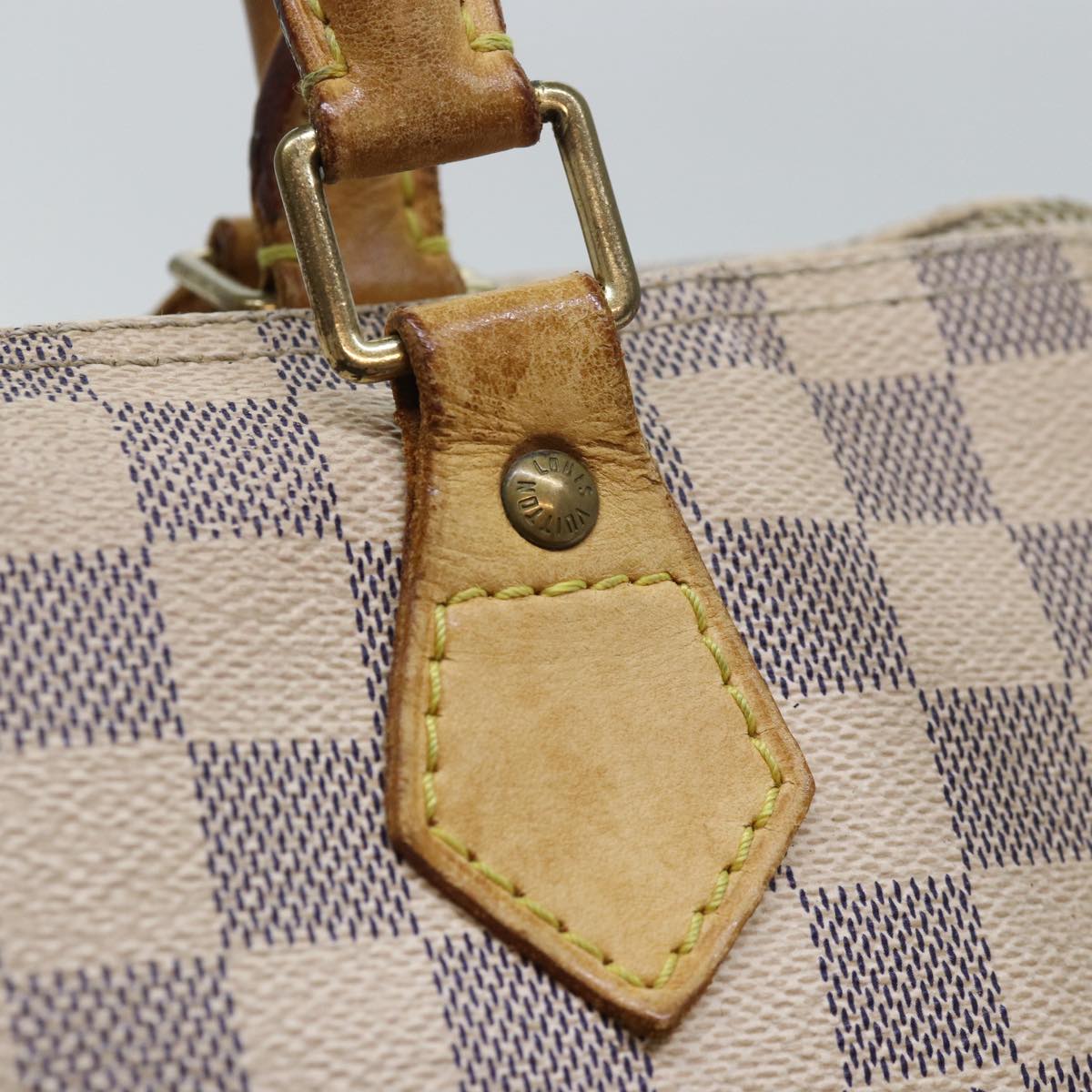 LOUIS VUITTON Damier Azur Speedy 30 Hand Bag N41533 LV Auth 86860