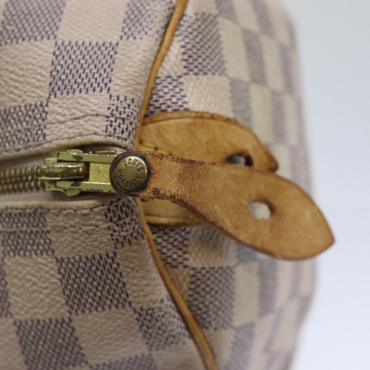 LOUIS VUITTON Damier Azur Speedy 30 Hand Bag N41533 LV Auth 86860
