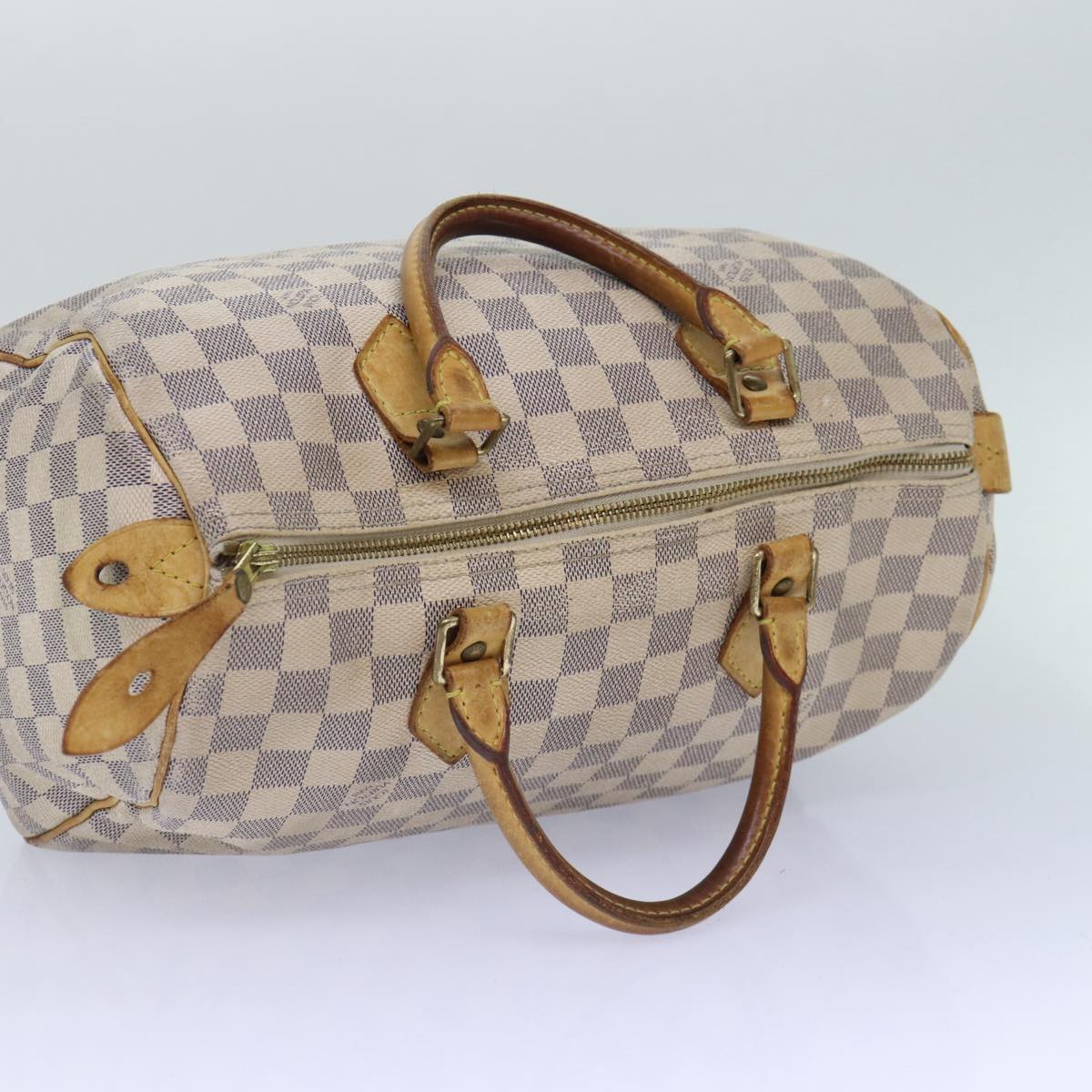 LOUIS VUITTON Damier Azur Speedy 30 Hand Bag N41533 LV Auth 86860