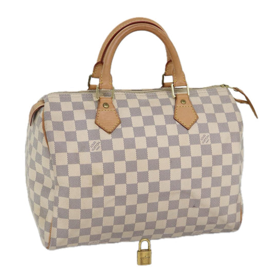 LOUIS VUITTON Damier Azur Speedy 30 Hand Bag N41533 LV Auth 86861