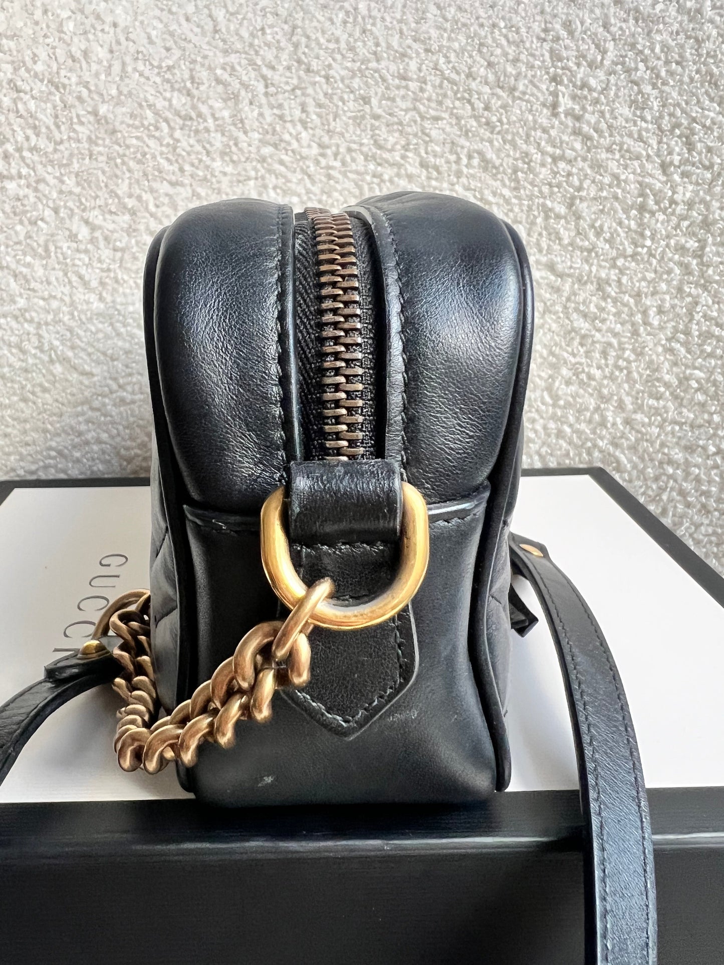 Gucci GG Black Marmont Mini Shoulder Bag (RRP £1,360)