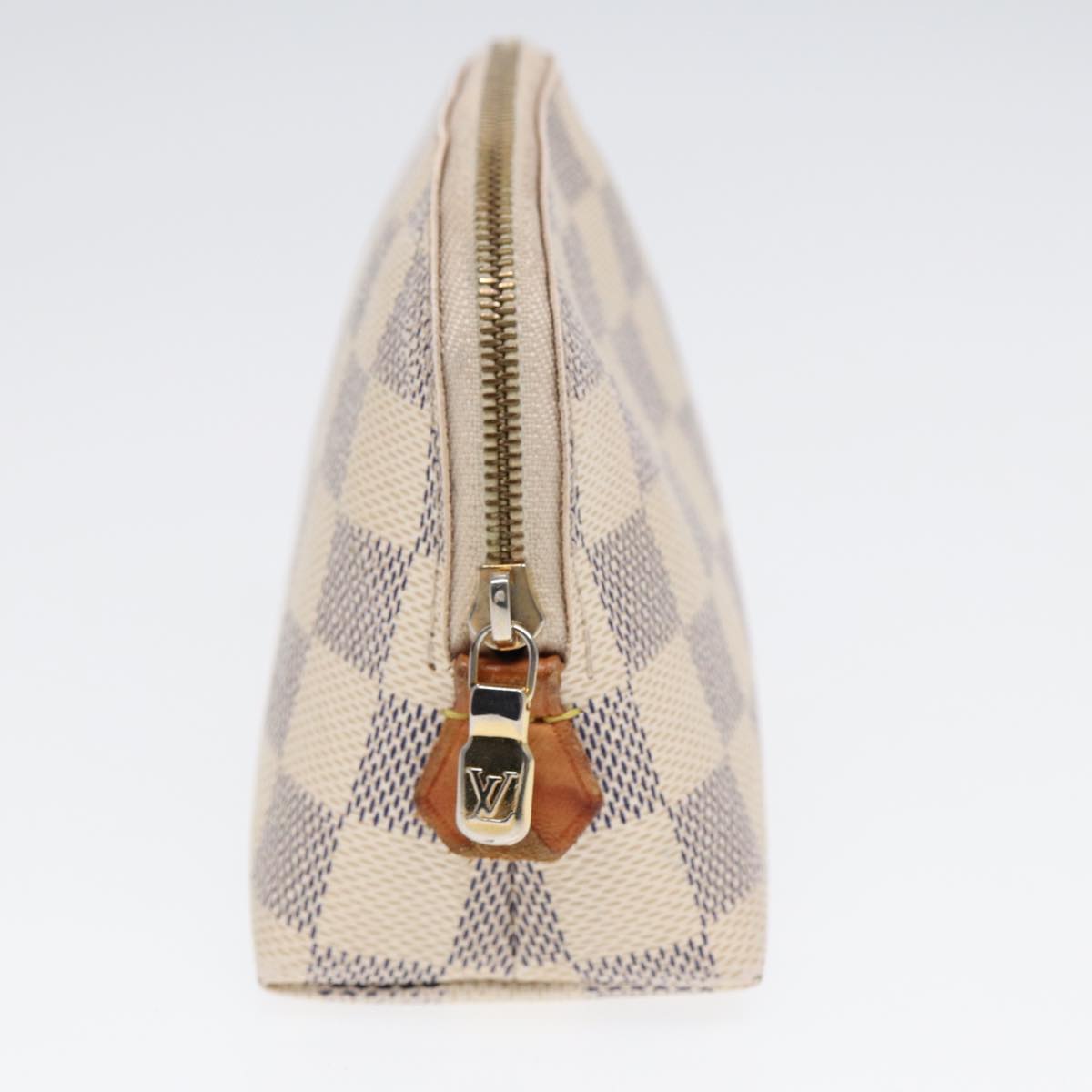 LOUIS VUITTON Damier Azur Pochette Cosmetic PM Pouch N60024 LV Auth 87344