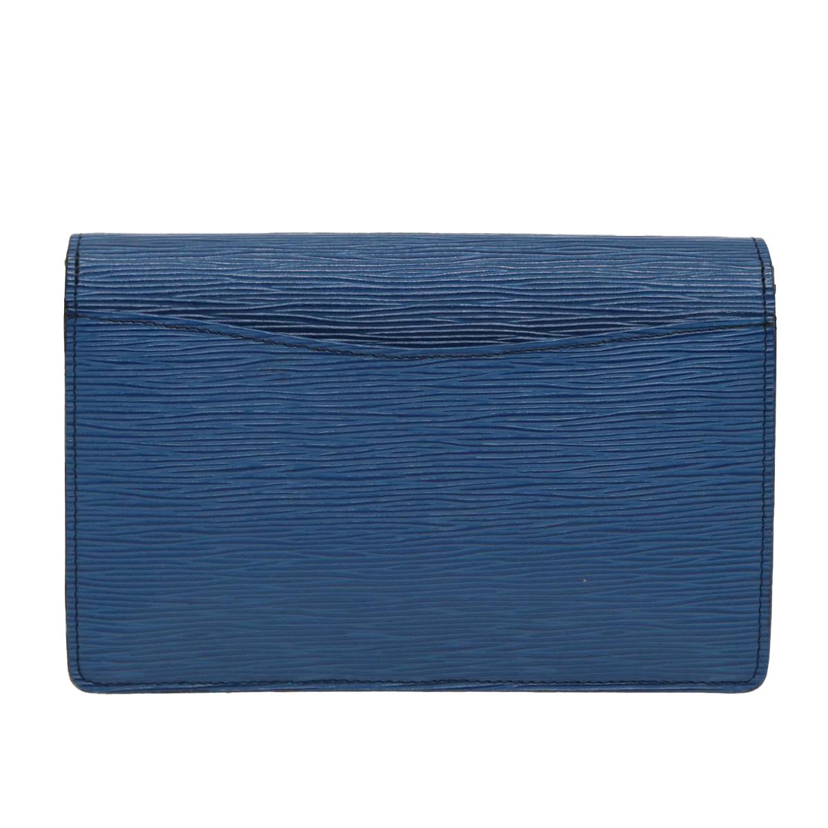 LOUIS VUITTON Epi Montaigne 23 Clutch Bag Blue M52665 LV Auth 87392
