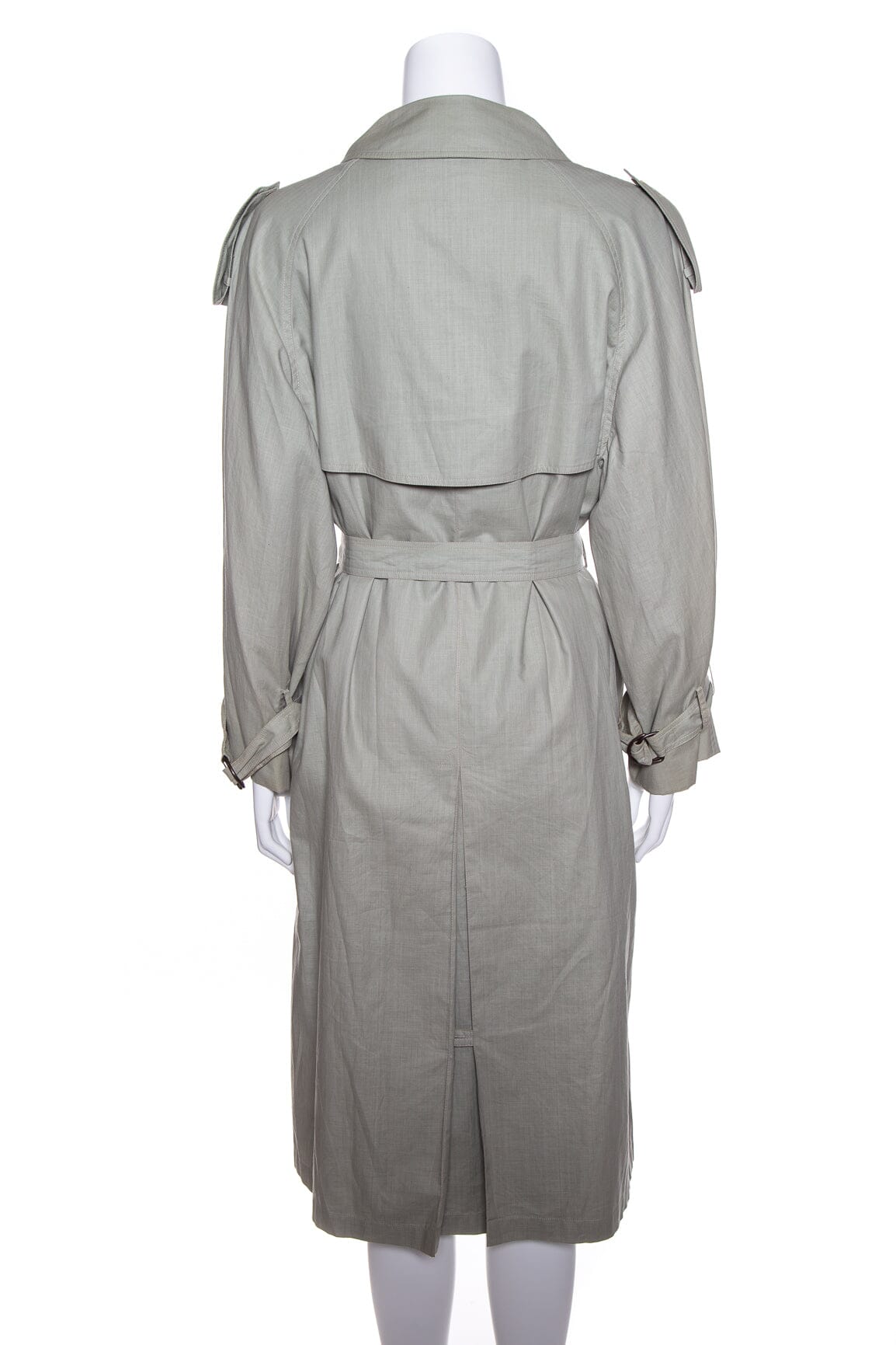 Gucci Vintage Green Cotton Trench Coat SZ 44