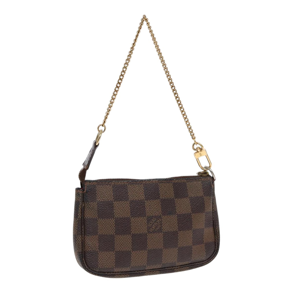 LOUIS VUITTON Damier Ebene Mini Pochette Accessoires Pouch N58009 LV Auth 87408