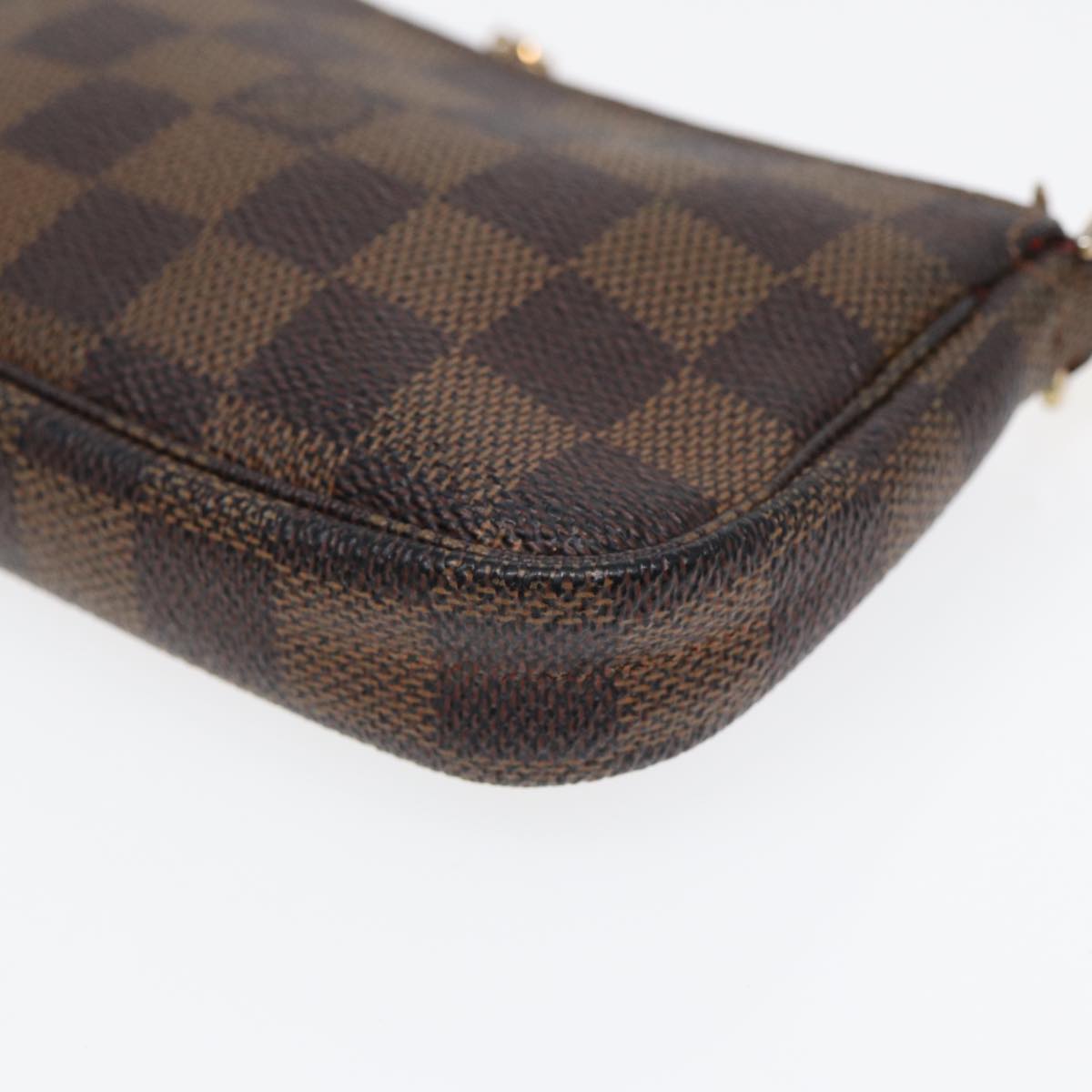 LOUIS VUITTON Damier Ebene Mini Pochette Accessoires Pouch N58009 LV Auth 87408
