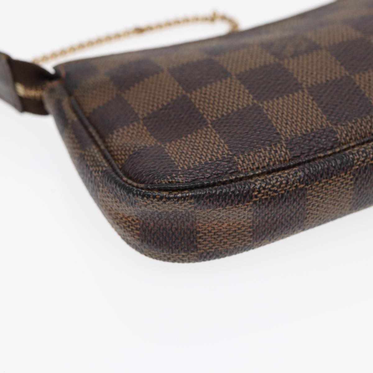 LOUIS VUITTON Damier Ebene Mini Pochette Accessoires Pouch N58009 LV Auth 87408