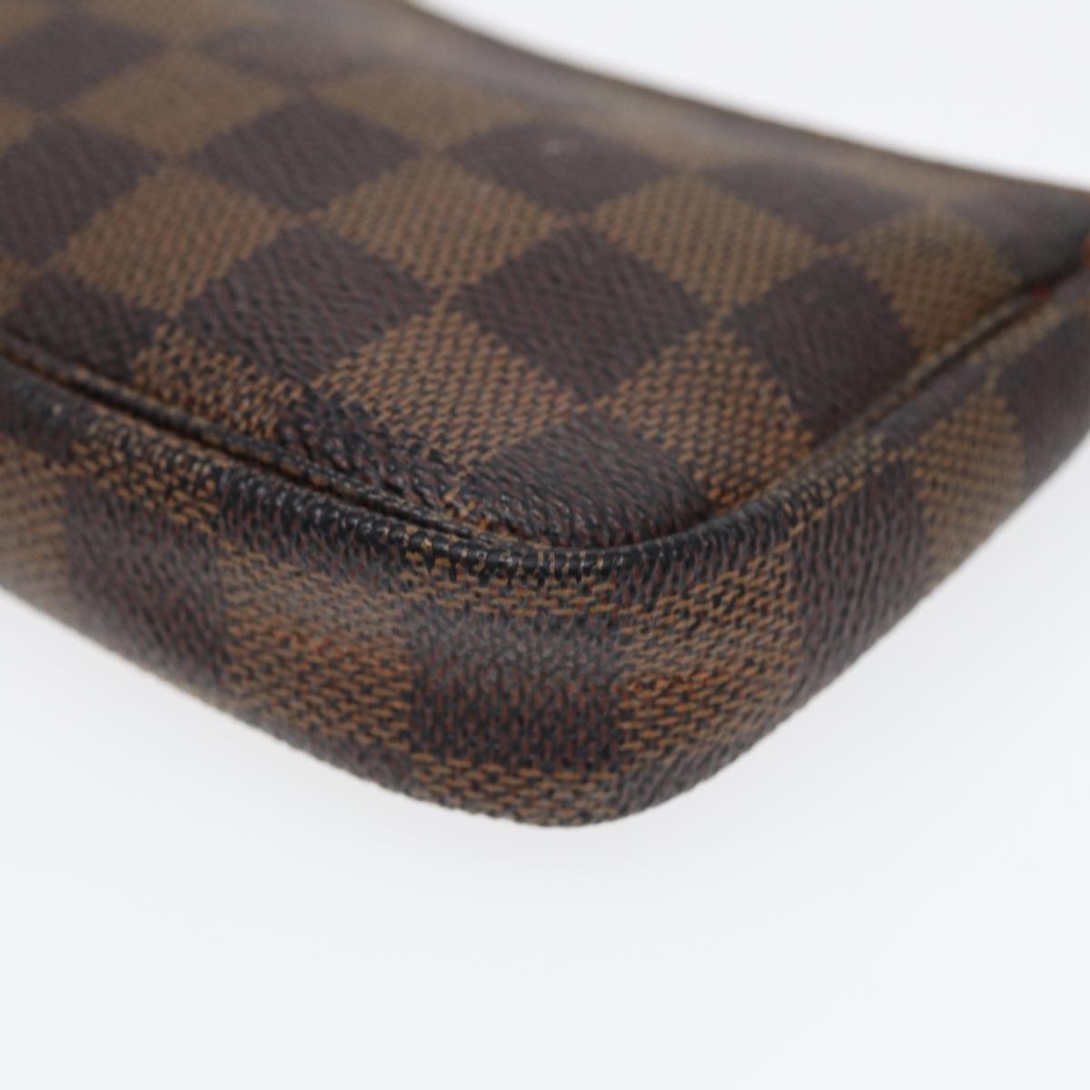 LOUIS VUITTON Damier Ebene Mini Pochette Accessoires Pouch N58009 LV Auth 87408