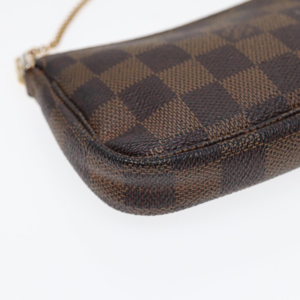 LOUIS VUITTON Damier Ebene Mini Pochette Accessoires Pouch N58009 LV Auth 87408
